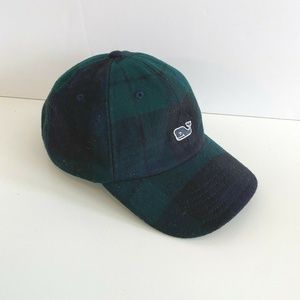 Vineyard Vines Women's Blackwatch Plaid Baseball Hat Charleston Green One Size